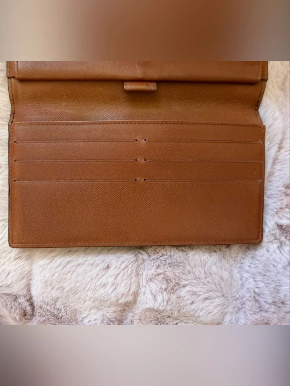 Louis Vuitton Brown Monogram Wallet with Gold Chain
